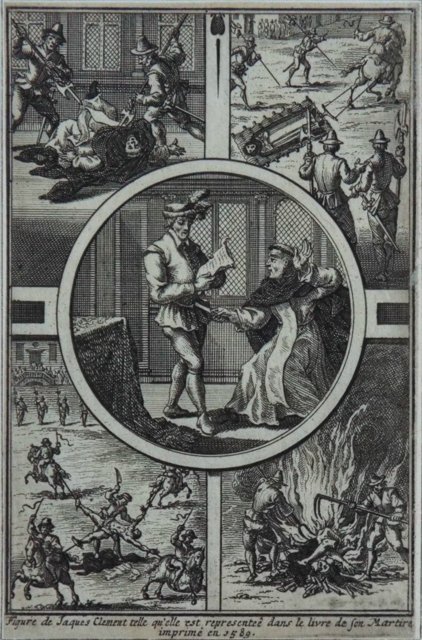 Print - Figure de Jaques Clement telle qu'elle est representee dans le livre de son Martire imprime en 1589